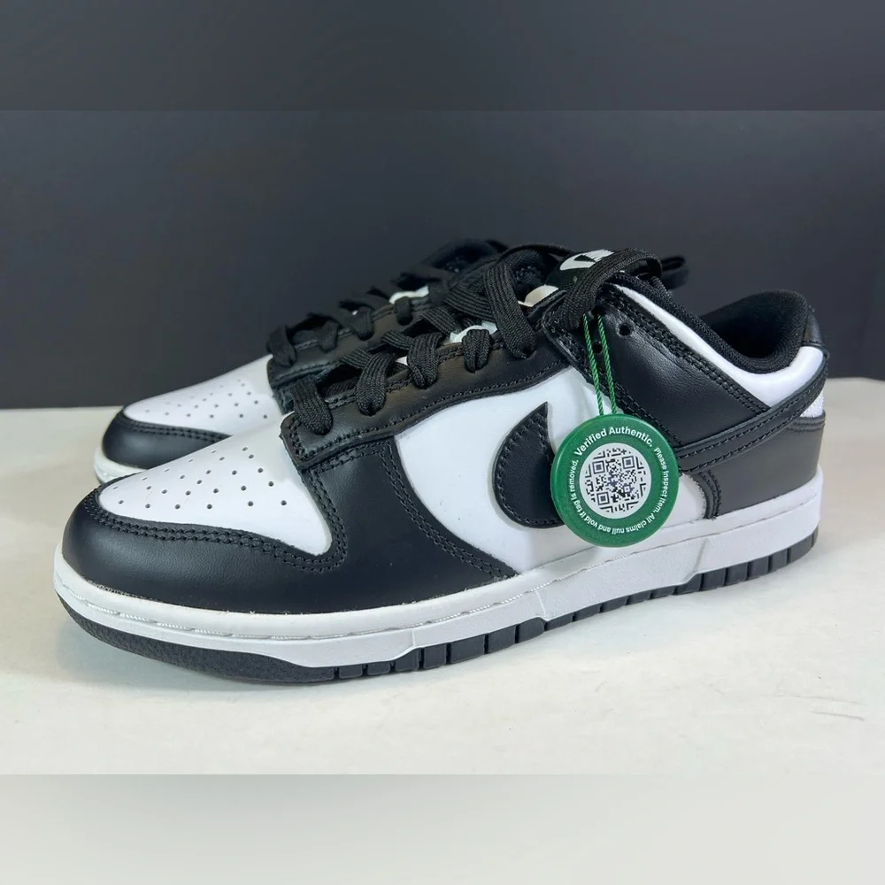 🆕 Nike Dunk Low Retro in White/White/Black Panda Men’s Size: 7 With Original Box - Picture 11 of 17